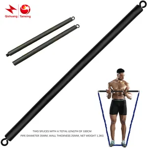 Tension StrapsandYoga Ropes Rubber Expander Exercise Elastic Pull With Training Bar 12PcsFitness Resistance Tube Band