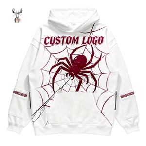 Felpe con Cappuccio Spider Personalizzate Nanteng, 100% Cotone, Stampa a <span class=keywords><strong>Ragnatela</strong></span> alla Moda, con Tasca sulla Manica per <span class=keywords><strong>Uomo</strong></span> - Product Image 1