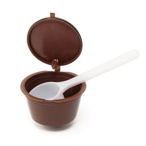 Capsule de café réutilisable, filtre à café rechargeable, cuillère, brosse, paniers filtrants, dosettes pour un goût doux et sucré - Product Image 2