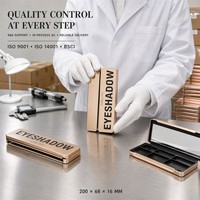 Boîte en métal vide personnalisable pour fards à paupières, en fer blanc, prête à remplir, palette cosmétique, vente en gros d'usine OEM