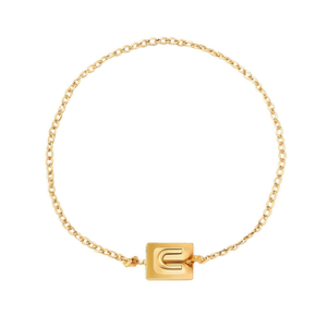 Bracciale con ciondolo a forma di lettera U in acciaio inossidabile 12x14cm, bracciale alla moda - Product Image 1