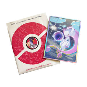 PQ Bestseller Poke <span class=keywords><strong>Mon</strong></span> giochi di carte di carta disegnati a mano lastre di arte comica Anime Mewtwo Poke <span class=keywords><strong>Mon</strong></span> Extended case Artwork gioco da tavolo - Product Image 2