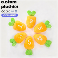 Jouet sensoriel en peluche carotte éducatif personnalisé OEM pour bébé avec carottes brodées de chiffres pour le jeu cognitif