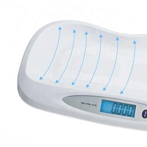 Báscula Digital para Bebés EBST-20, Báscula Ovalada Blanca Antideslizante para Uso Doméstico, 20 kg Máximo, Precisión de 5 g, Funciona con Batería - Product Image 1