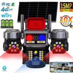 V380pro Yoosee AOV Three Lens 3Views Cameras Outdoor Network IP PTZ CCTV Bullet Wifi 4G Solar SIM Card Wireless Security <b>Camera</b> - Product Image 1