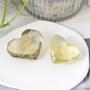 คริสตัลซิทรินธรรมชาติทรงหัวใจขัดเงาสไตล์วินเทจขายส่ง สำหรับงานฝีมือ ของขวัญ และของตกแต่งบ้าน - Product Image 5