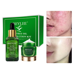 BREYLEE OEM Tea <b>Tree</b> Essential Oil Acne Skin Care Set Anti Acne <b>Face</b> Cream Acne Removal Serum - Product Image 4