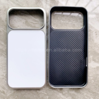 Étuis de téléphone vierges par sublimation pour Iphone17pro 17 16 15 Étui de téléphone blanc personnalisé en argent galvanisé