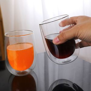 Tasse en verre borosilicate à double paroi, isolée thermiquement, créative, pour lait, café, thé, pour la maison et le bureau - Product Image 2