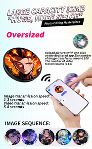 Badge numérique intelligent avec écran HD, badge électronique pour photos GIF, vidéos, musique et jeux interactifs - Product Image 4