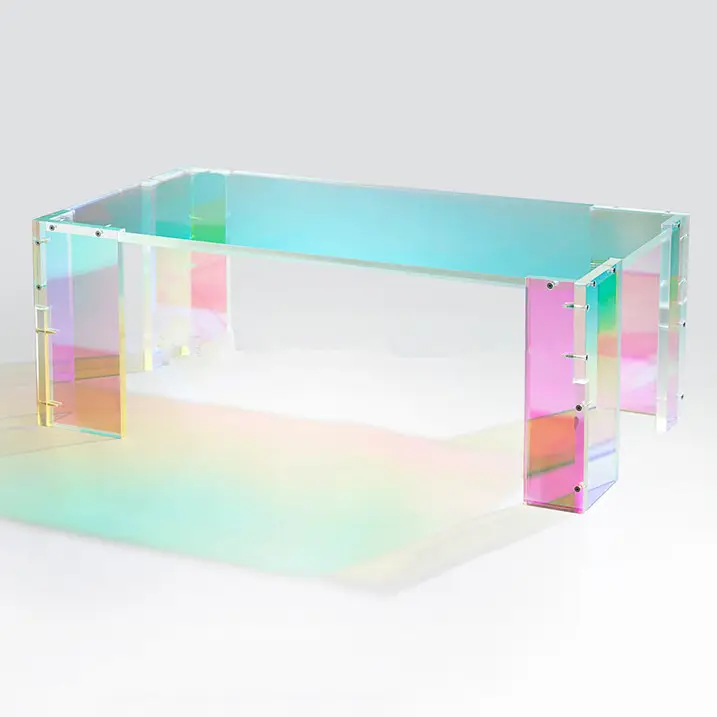Adesivo riflettente autoadesivo trasparente della pellicola olografica dicroica dell'arcobaleno del camaleonte per la decorazione del vetro