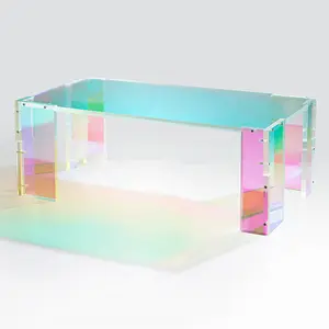 ガラス装飾用透明自己粘着カメレオンレインボーダイクロイックホログラフィックラミネートフィルム反射ステッカー