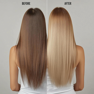 Décolorant capillaire professionnel bleu avec technologie Plex, poudre décolorante jusqu'à 9 niveaux de décoloration pour mèches et balayage - Product Image 5