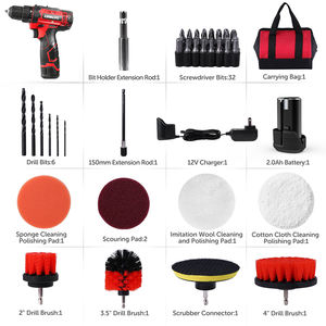 Juego de Herramientas de Carpintería Liangye Furadeira LCD666-3S, Taladro Eléctrico Inalámbrico de 12V y Destornillador a Batería para Uso Doméstico, Color Rojo - Product Image 2