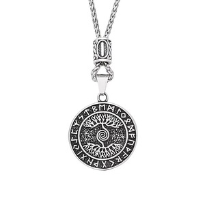 yunnique Norse Viking Odin Rune Pendant <b>Tree</b> Of Life Stainless Steel <b>Necklace</b> Men's Jewelry Gift - Product Image 5