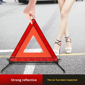 Kit de Seguridad Vial Estándar Nacional - Señal de Advertencia Triangular de Emergencia Reflectante Roja (Plástico) para Inspección de Automóviles y Averías - Product Image 2