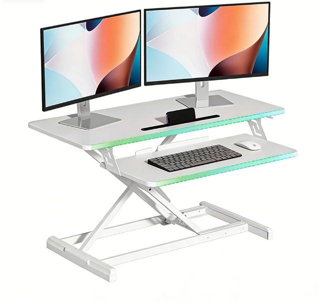 880*400mm Metal Standing Laptop Lift Table Foldable Adjustable Monitor Riser Stand for Office Desk