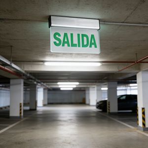 Señal de <span class=keywords><strong>Salida</strong></span> LED DF-3G <span class=keywords><strong>SALIDA</strong></span>, Luz de Emergencia en Español con Letras Blancas, Respaldo de Batería de 1.5 Horas - Product Image 3