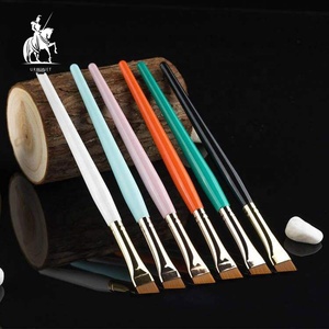 URKUNET - Pinceau de Maquillage Unique Fin et Biseauté pour Teinture, Logo Personnalisé, Marque Blanche, Pinceau Plat pour Sourcils, Eyeliner, Correcteur et Teinture de Sourcils - Product Image 1