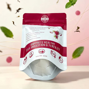 Bolsa de aluminio con cierre resellable y impresión a color personalizada para té de hierbas natural y alimentos secos - Product Image 3