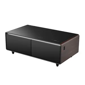 Home Smart Furniture Center Desk Smart Coffee Table With Fridge Drawers Cooling Music Speakers New Popular Coffee Tables
