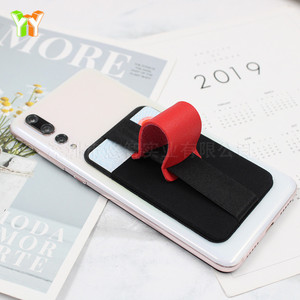 Nouveau support de téléphone à utiliser d'une seule main avec porte-cartes intégré, porte-cartes anti-démagnétisation en tissu Lycra, bande élastique en PVC - Product Image 5
