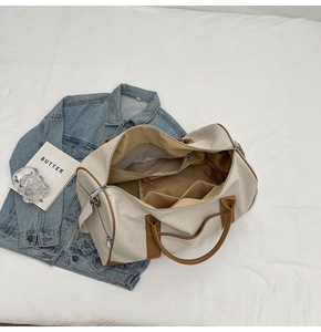 Мужская парусиновая дорожная сумка с кожаной ручкой - Product Image 5