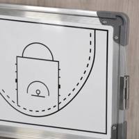 Tableau tactique double face de football T6045, porte-documents d'entraîneur de football, durable, portable, en plastique/aluminium, 45x60cm