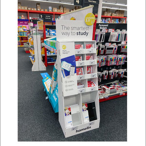 Expositor de Cartón Corrugado Promocional para Piso, Expositor de Bolígrafos, Papelería de Oficina, Expositor de Artículos <span class=keywords><strong>Escolares</strong></span> - Product Image 2