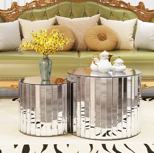 Luxury Convertible Silver Modern Coffee Table with Adjustable Height <b>Small</b> Size for Living Room Home Furniture - Product Image 2