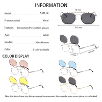 Gafas de Sol Polarizadas con Montura de Metal Retro Unisex, Lentes de Moda Sólidas con Cara de Diamante