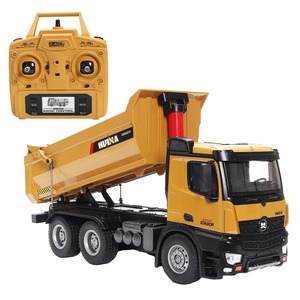 Camion benne basculante RC Huina 1582 entièrement métallique, robuste, à l'échelle 1/14, 10 canaux, radiocommandé 2,4 GHz, jouet de construction - Product Image 1