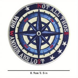 Patch brodé thermocollant Ciel étoilé, lever de soleil, montagne, boussole, espace pour la décoration de vêtements, sacs et chapeaux - Product Image 6