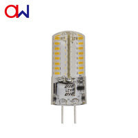 Lámpara LED G4 Tipo Maíz, 12V AC/DC, 63 LED 3014, 2.2W, 220 Lúmenes, Regulable, para Uso en Interiores, Silicona
