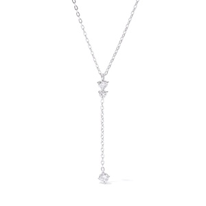 Women's Trendy Geometric Link Chain Long Pendant Necklace Waterproof Gold Plated Stainless Steel Fashion - Product Image 4
