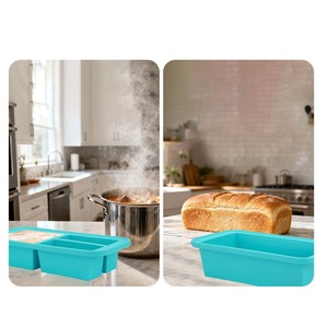 Boîte à soupe congelée en silicone à 4 compartiments, rectangulaire avec couvercle, anti-odeur, boîte à soupe congelée en silicone, boîte à soupe compartimentée en silicone, une variété d'options - Product Image 2