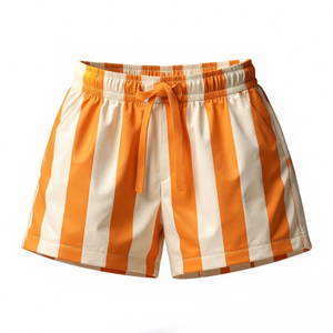 Abbigliamento estivo per bambini giorno di sole t-shirt bianca stampata con pantaloncini a righe arancioni Set di abbigliamento Casual per bambini e ragazze - Product Image 4