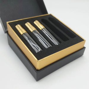Custom Small Black Eco-Friendly <strong>Book</strong> Shaped Paperboard <strong>Essential</strong> Oil Boxes Packaging - Product Image 4