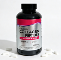 Коллагеновые пептиды OEM Super Collagen Peptides, 360 капсул, для взрослых, 3 в 1, с витамином биотином, для красоты.
