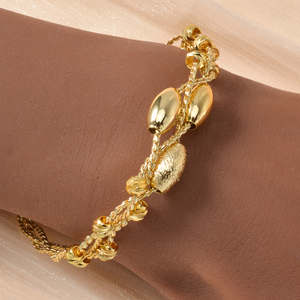 Fashion Bridal Jewelry 18K Gold Plated Brass Zircon Flower Ball Necklace <b>Bracelet</b> Ring Earrings Wedding & Party <b>Set</b> - Product Image 4