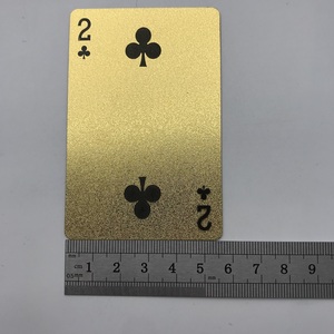 Cartas de póker de oro impresas de encargo con adulto acabado metálico - Product Image 6