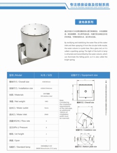 Venta directa de fábrica Fuente laminar de acero inoxidable Cortador de chorro de flujo colorido para productos de jardín de piedra de piscina - Product Image 5