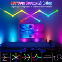 Lumière d'ambiance LED à éclairage modulable RGB pour salle de jeu, lumière murale intelligente, décoration créative pour bar intérieur, veilleuse, contrôle par application