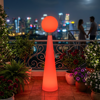 Lámpara de Pie LED, Lámpara de Mesa, Diseño Contemporáneo, Luz Blanca Cálida, Uso en Jardín, Lámpara de Pie Creativa y Moderna, Luz Colorida