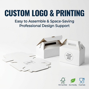 Caja de Papel Kraft Plegable para Alimentos, con Logotipo Personalizado Impreso, Cierre de Seguridad, Apta para Uso Alimentario, para Empacar Pasteles, Galletas y Productos de Panadería, Fabricación OEM - Product Image 3