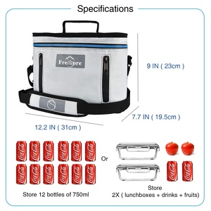 Custom Insulated Cooler <strong>Bag</strong> 12 Cans Leakproof <strong>Lunch</strong> Box Tote Cooler <strong>Bag</strong> <strong>for</strong> <strong>Women</strong> Men - Product Image 2