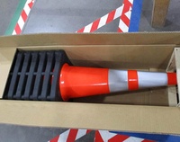 Obstacle routier sécurité routière bande réfléchissante pliable Triangle école petits cônes de trafic et de sécurité en plastique 30 pouces 750 mm