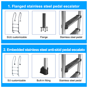 Échelle en acier inoxydable de plate-forme de bain utilisée par <span class=keywords><strong>piscine</strong></span> à vendre - Product Image 4
