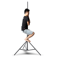 Trépied de studio photo pliable professionnel robuste de 280 cm (2,8 m, 9 pieds) pour stations de télévision et studios d'éclairage