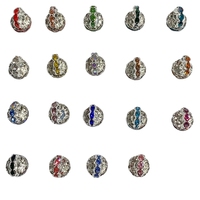 100 perles en cristal ondulées scintillantes de 12 mm, strass en vrac, entretoises pour stylos, accessoires et composants de bijoux